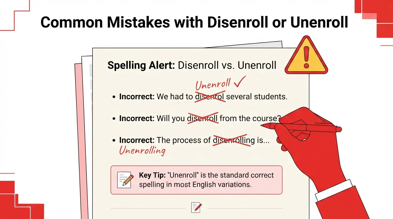 Common Mistakes with Disenroll or Unenroll