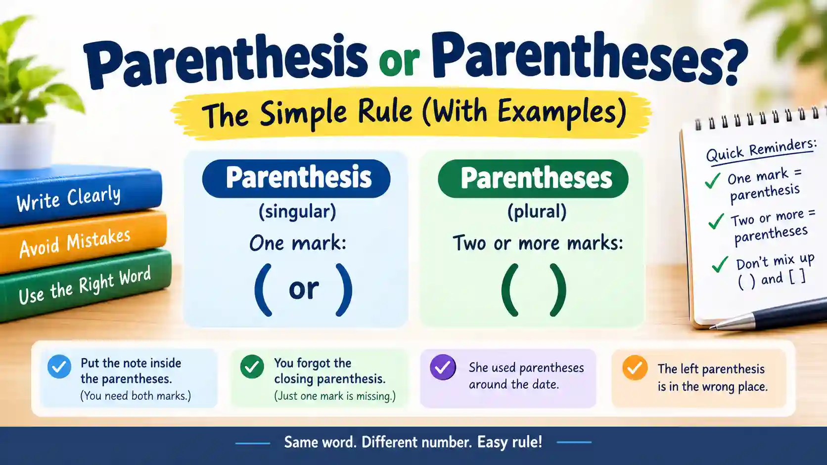 Parenthesis or Parentheses
