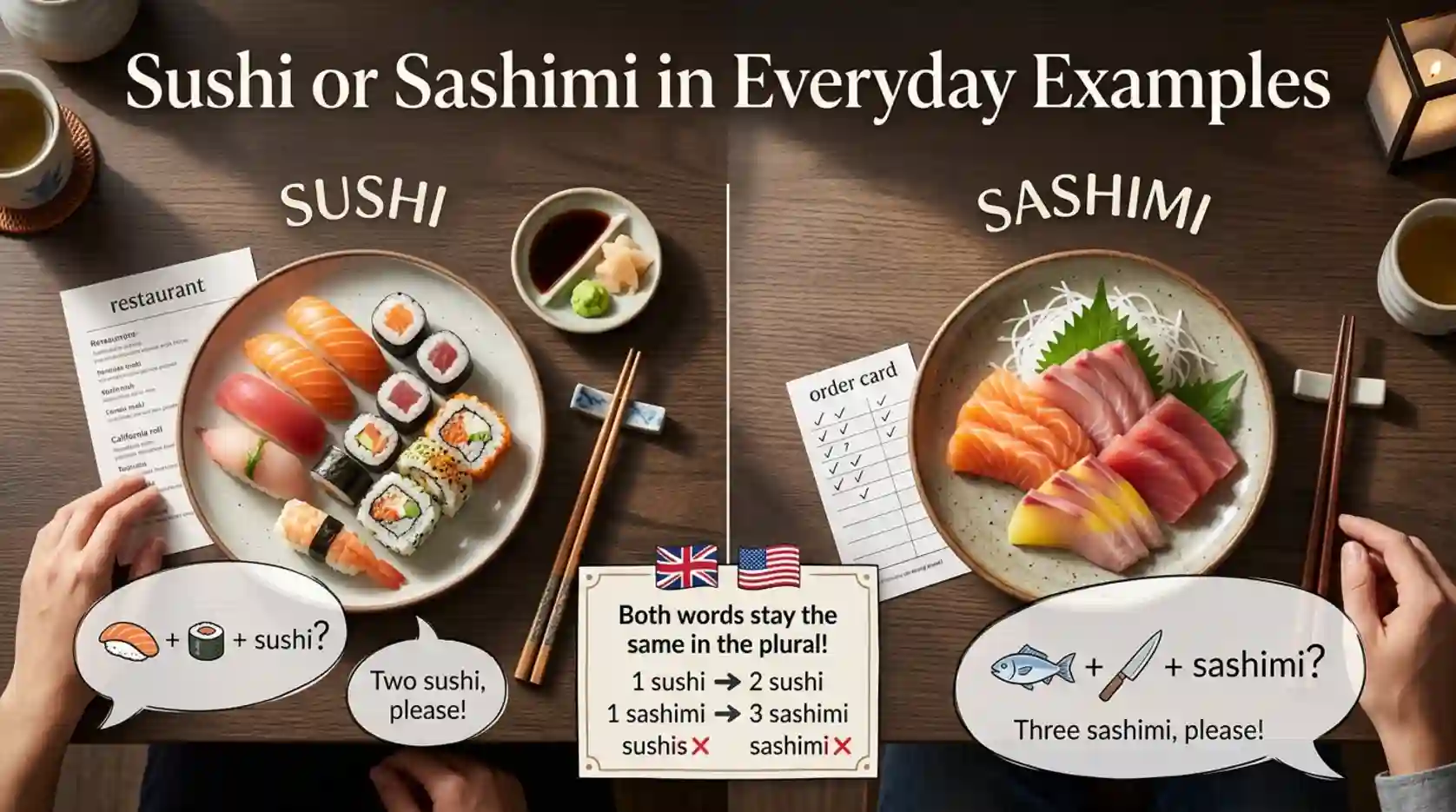 Sushi or Sashimi in Everyday Examples