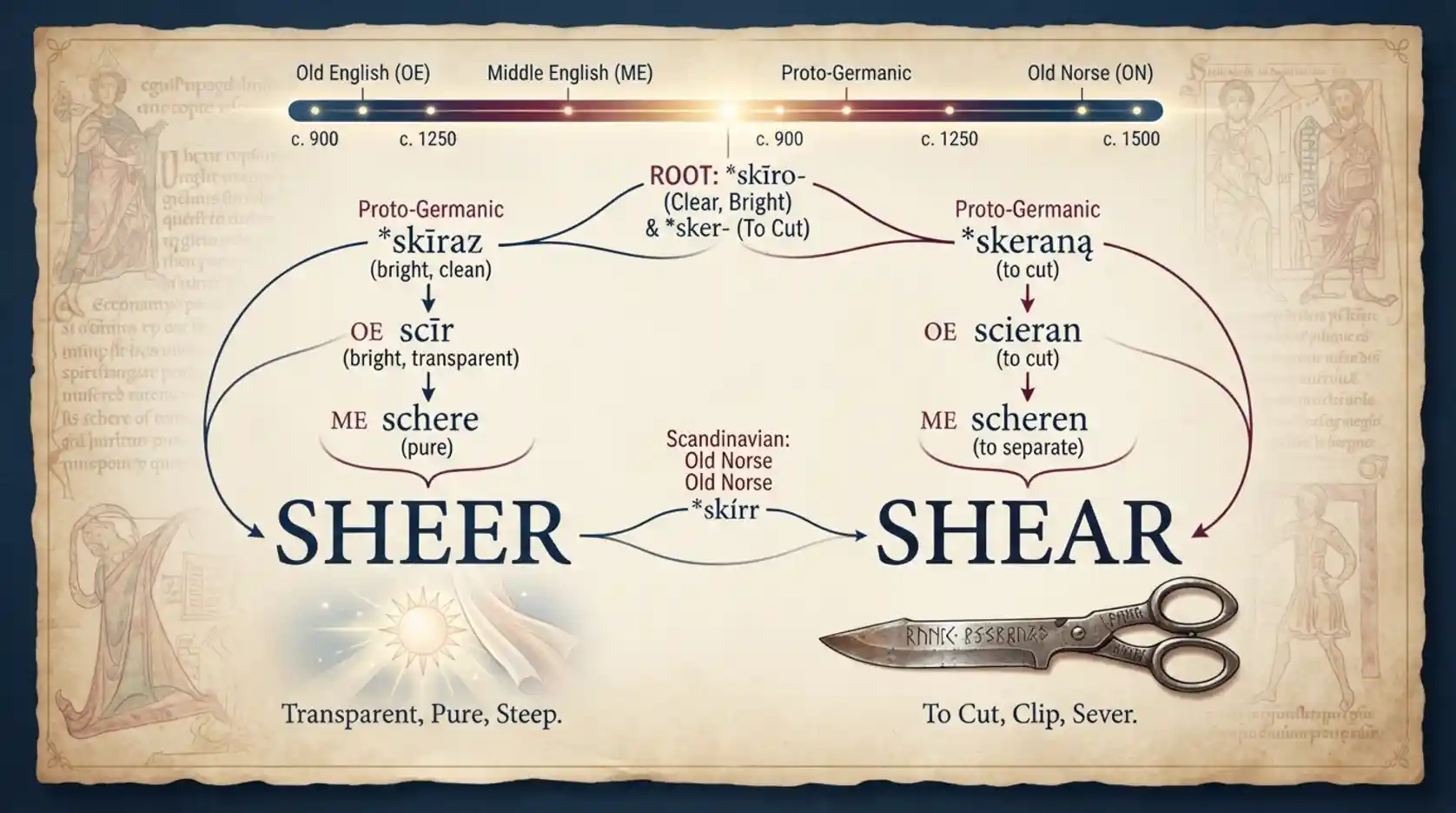 The Origin of Sheer and Shear