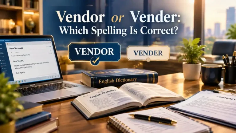 vendor or vender