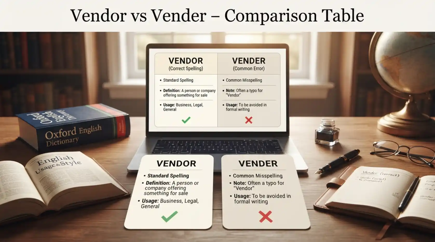 Vendor vs Vender – Comparison Table