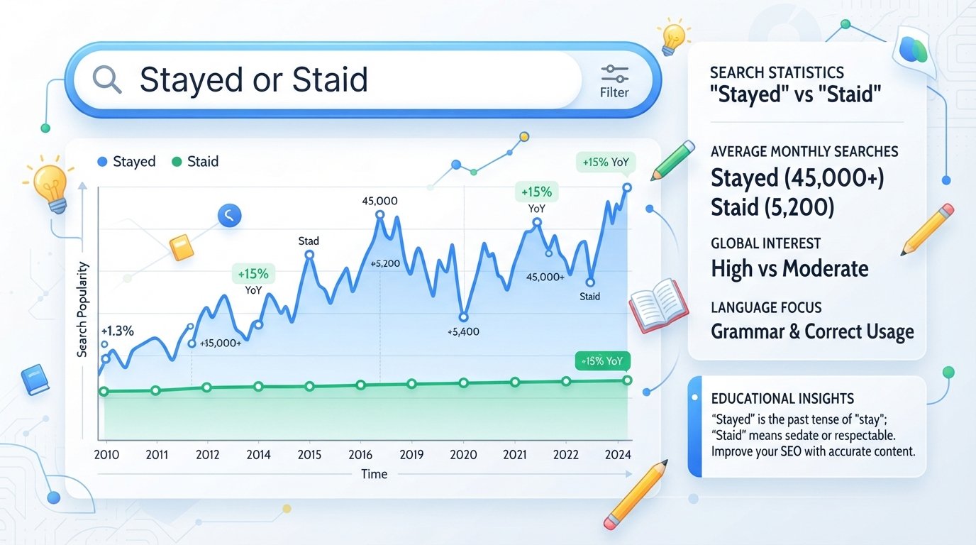 Stayed or Staid  Google Trends & Usage Data