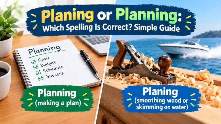 Planing or Planning