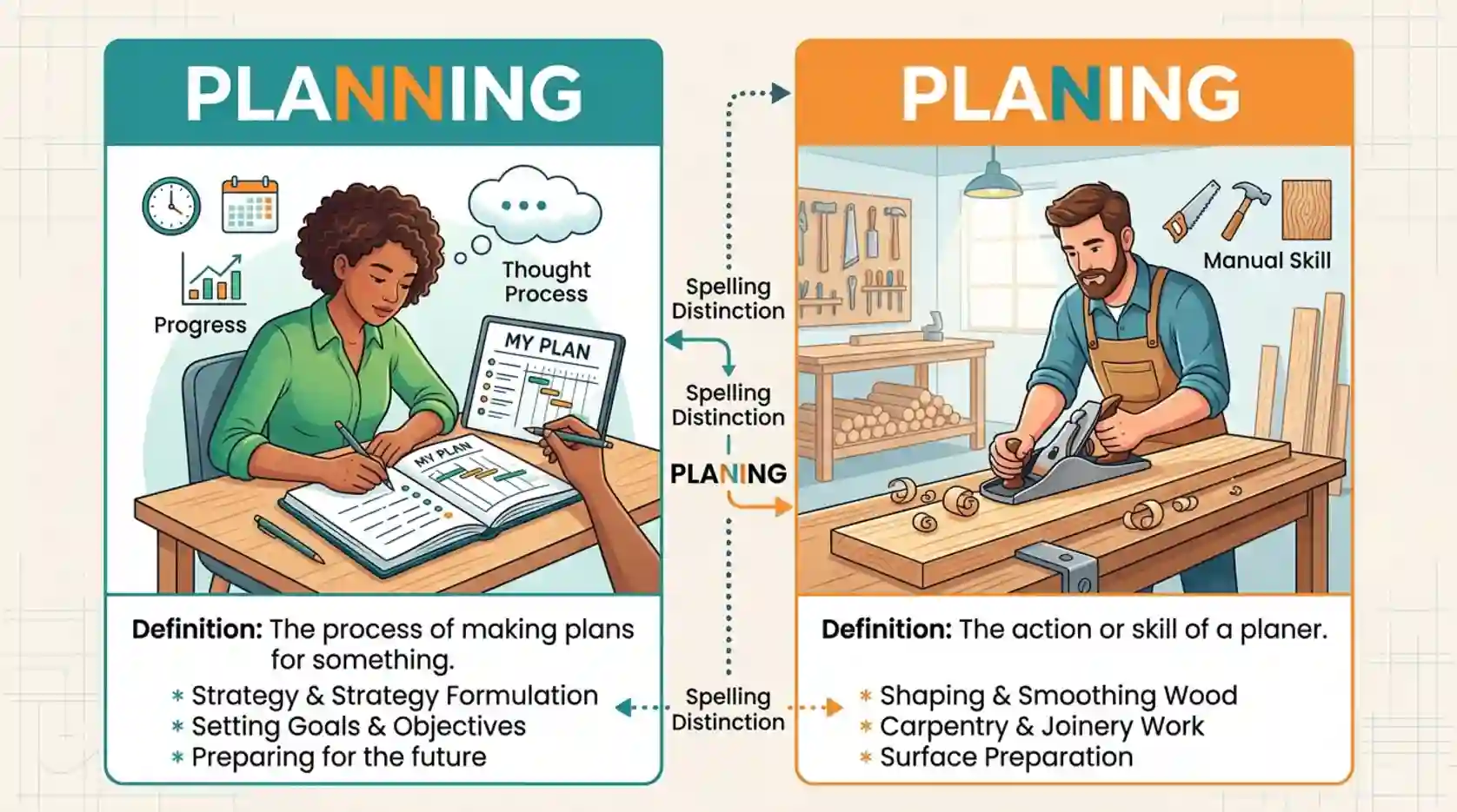 Planing or Planning  Quick Answer