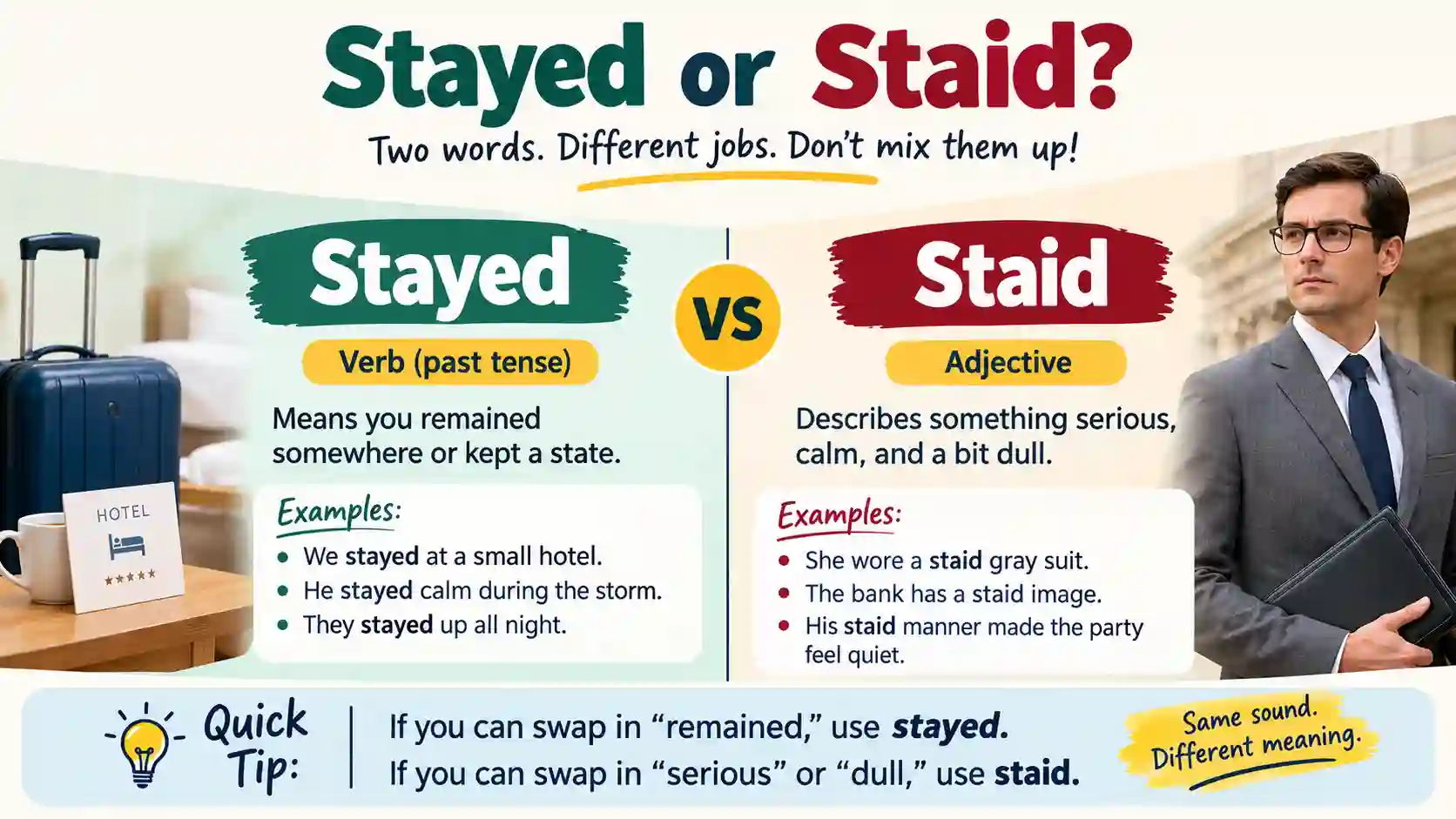 Stayed or Staid