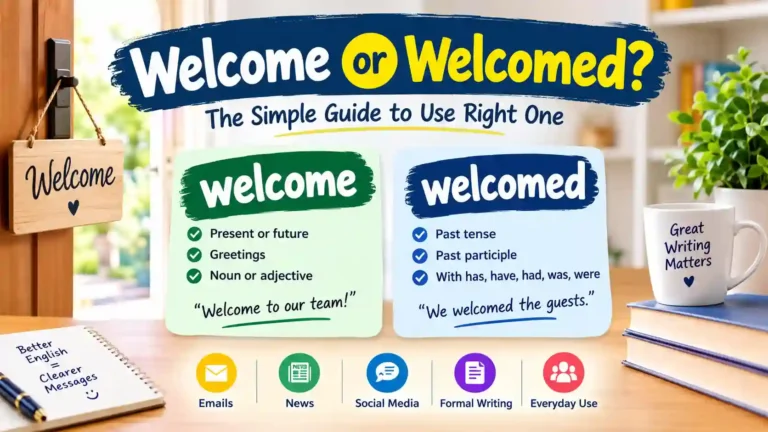 Welcome or Welcomed